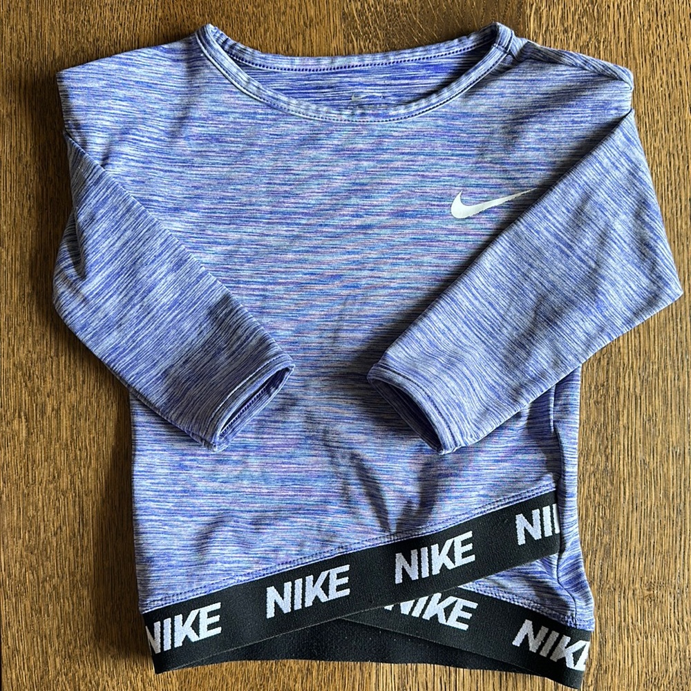 Nike Dri-Fit Heather Top - Purple/Black 2T Toddler